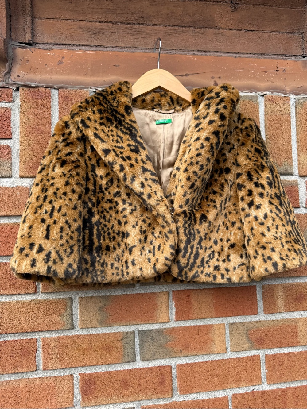 United Colors Of Benetton Faux Fur Leopard Jacket